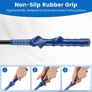 Bastone da Golf Portatile in Fibra di Vetro Blu per Allenamento Swing, Strumento di Riscaldamento per Principianti e Professionisti, Migliora la Presa e la Precisione dello Schiacciata - Product Image 6