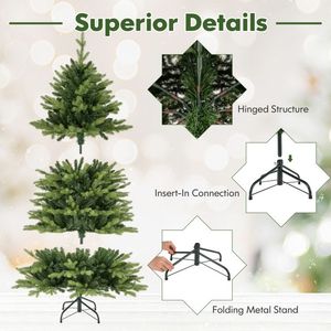 Albero di Natale Artificiale da 1,5 Metri con 11 Modalità di Illuminazione e Design Pieghevole, Controllabile a Distanza - Product Image 6