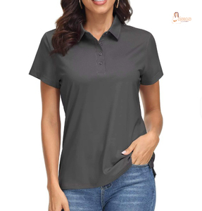 Men's Women's Golf Sport Shirts Oxford <b>Knitted</b> Casual Solid <b>Pattern</b> Anti-Wrinkle Quick Dry Polyester/Cotton Button Design - Product Image 1