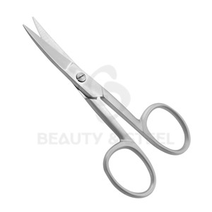 Ciseaux à ongles mats argentés de qualité supérieure avec bord incurvé professionnel et poignées ergonomiques larges pour une précision professionnelle en salon - Product Image 2