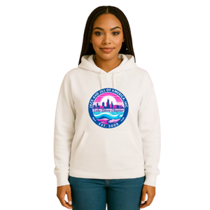 Sweat à capuche graphique blanc pour femme, décontracté, à manches longues, pull-over, streetwear quotidien, vêtement confortable pour un style de vie actif - Product Image 1