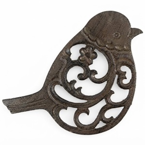 En gros, support de plat en fer forgé, style vintage campagnard, robuste, résistant à la chaleur, décoratif ajouré, pour plats chauds - Product Image 1