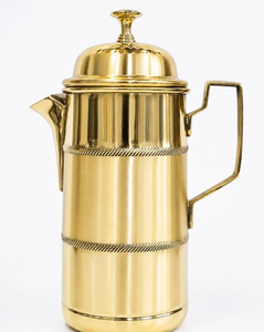 Jarra de Latón Estilo Náutico Real, Dorada, Antigua, para Bebidas, Vajilla, Modelo de Latón Pulido para Servir, Jarra Decorativa para el Hogar - Product Image 1