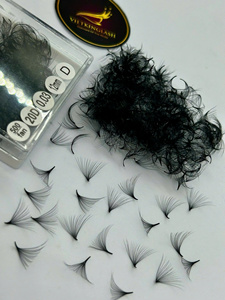 Pestañas Postizas Individuales Hechas a Mano, de Visón Sintético, Naturales, Suaves y Voluminosas, Color Negro Oscuro, Longitud de 7-25 mm, Curvatura C/CC/D/DD/M/L - Product Image 4