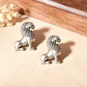 ต่างหูเงินแท้ทรงทันสมัย Meera Jaipur Sherni สำหรับงานแต่งงาน งานหมั้น และงานเลี้ยง - Product Image 2