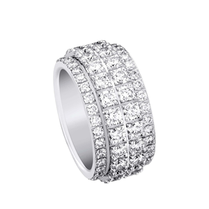 แหวนฮิปฮอป D'VINS JEWELS HR03 รุ่น Unisex หรูหรา ทองคำแท้ 14K ประดับเพชรแล็บ IGI Certified น้ำหนัก 6-8 กรัม เหมาะสำหรับงานปาร์ตี้ - Product Image 3