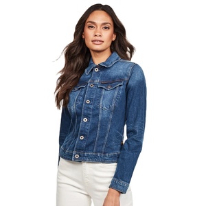 <b>Lightweight</b> Dark Women <b>Denim</b> <b>Jacket</b> Breathable Eco-Friendly Quick Dry Summer Streetwear Style Wholesale - Product Image 5