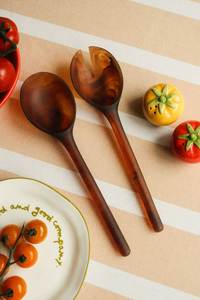 Meilleures ventes : Cuillère et spatule à salade en résine écologique, résistantes au lave-vaisselle, ustensile de cuisine pour la maison et les hôtels à prix avantageux - Product Image 5