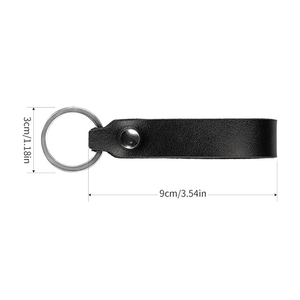 Porte-clés en cuir véritable sur mesure fabriqué en usine avec porte-clés en métal de marque, porte-clés en cuir de qualité supérieure - Product Image 2