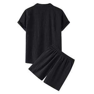 Ensemble de vêtements de détente pour homme en coton doux, t-shirt et short, vêtements décontractés confortables, design personnalisable OEM, commandes en gros - Product Image 4