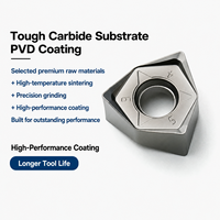 Plaquettes de fraisage CNC en carbure WNMU080608, outils de coupe indexables en carbure de tungstène, revêtement PVD, JiuzhouTimes, acier inoxydable