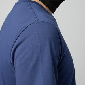Camiseta Deportiva de Poliéster de 220 g/m² para Hombre, Color Azul Marino, Secado Rápido, con Logotipo Personalizado - Product Image 4