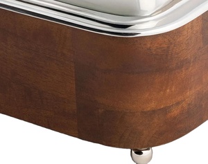 Classique élégant arabe chauffe-plats Buffet Hotpot aspect décoratif moyen-orient ramadan casseroles marmite en bois chauffe-isolé - Product Image 3