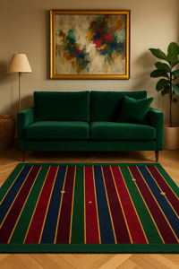 luxury high quality <b>carpet</b> multicolor geometrical design lines design for Living Room and Bedroom - Product Image 1