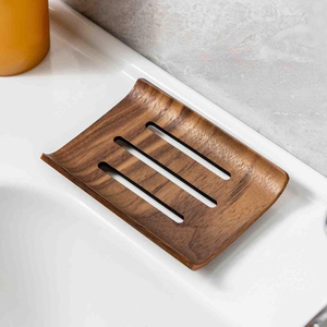 Natural Pine Wooden <b>Soap</b> Tray Polished Religious Style <b>Soap</b> <b>Holder</b> for Rustic Bathroom by blossom craft india - Product Image 1