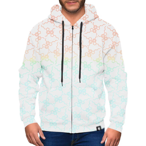 Men's <b>Navy</b> Yellow Color Block Dripping Print Hooded Zipper Sweatshirt Regular Fit Casual Autumn Wear - Product Image 3