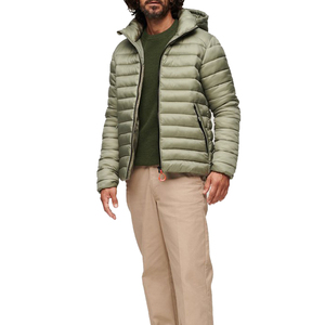 New Design Fashion Wholesale Custom 100% Nylon Waterproof Winter Puffer <b>Jacket</b> with Hood <b>White</b> for <b>Men</b> - Product Image 1