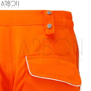 กางเกงทำงานสีส้มสะท้อนแสงแบบหลายกระเป๋า สำหรับงานก่อสร้างและงานจราจร - Product Image 5