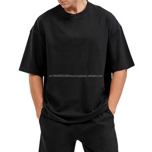 เสื้อยืดผ้าฝ้าย100% สำหรับผู้ชายเสื้อยืดไหล่ตกเสื้อยืดไหล่ตกน้ำหนัก300กรัมใส่สบายแบบสั่งตัด - Product Image 1