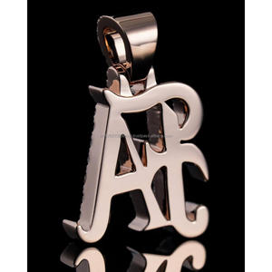 Pendentif Alphabet Personnalisé en Argent Sterling 925 avec Diamant Moissanite VVS, Breloque Lettre Personnalisée, Bijoux Hip Hop pour Hommes et Femmes - Product Image 2