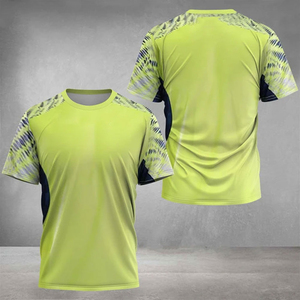 Custom Design Men's Soccer <b>Shirt</b> O-Neck Short Sleeve Regular Fit <b>100</b>% <b>Polyester</b> Quick Dry Breathable Eco-Friendly Knitted Fabric - Product Image 2