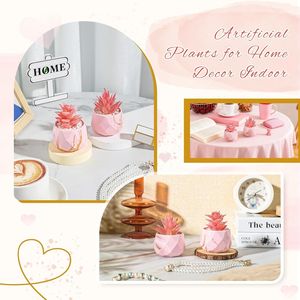 2 Confezioni di Piccole Piante Succulente Artificiali Rosa per Regali di Nozze, Decorazioni per Ufficio e Bagno, Accessori per Casa e Stanza - Product Image 3