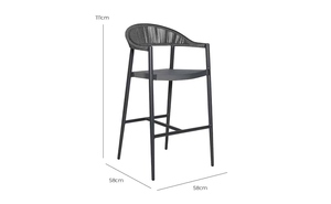 Manasa Bar <b>Stool</b> Modern Counter <b>Height</b> Kitchen Furniture Sleek Contemporary Design Cushioned Seat Ergonomic PU Leather - Product Image 2