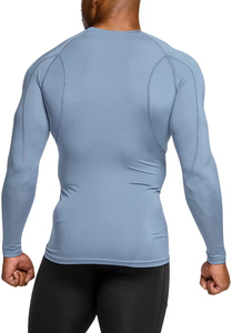 Camiseta de Compresión de Alta Calidad OEM Personalizada para Hombre, Secado Rápido, Spandex, para MMA, BJJ, Gimnasio, Manga Larga, Precio de Fábrica al por Mayor - Product Image 4