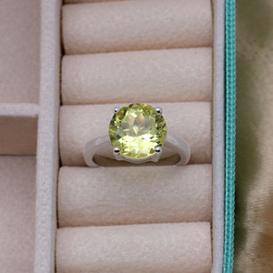 925 Sterling <b>Silver</b> Natural Lemon Topaz <b>Ring</b> for Women Round <b>Solitaire</b> Gemstone <b>Ring</b> Handmade Fine Jewelry Gift for Her - Product Image 6