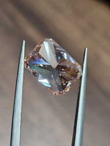 Diamant rose de laboratoire de luxe taille radiant, diamant rose fantaisie taille brillant rectangulaire, diamant en vrac à haute brillance pour bijoux fins sur mesure - Product Image 4