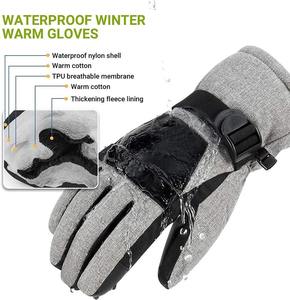 Proveedor Directo de Fábrica de Guantes de Esquí de Piel de Cabra Transpirables, Resistentes al Agua y con Color Personalizable con Logotipo para Deportes de Invierno - Product Image 6