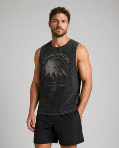 Quick Dry Breathable Eco-Friendly Polyester Tank <b>Top</b> Wholesale <b>Low</b> Price Sleeveless Workout Wear Men's Custom Logo OEM Custom - Product Image 1