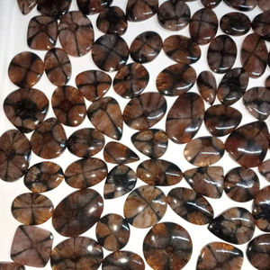 Venta al por mayor de Chiastolita Natural Impresionante, Cabujón Semipulido de Cuarzo Liso para Sanación, Gema Suelta - Product Image 3