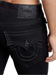Jeans en denim pour hommes de qualité supérieure, prix de gros, logo personnalisé, coupe droite, slim fit, pantalons décontractés, OEM en gros pour hommes - Product Image 5
