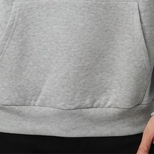 Sweat-shirt à capuche pour homme avec logo personnalisé, très demandé, en molleton de coton gris, coupe classique, avec poche et imprimé frontal, idéal pour l'automne - Product Image 6