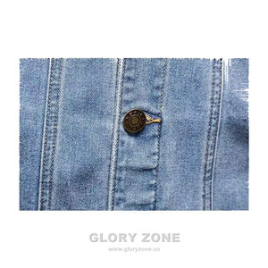 เสื้อแจ็คเก็ตยีนส์วินเทจทรงโอเวอร์ไซส์ Glory Zone รุ่น Custom สำหรับผู้ชาย ตกแต่งด้วยการปะติดปะต่อและงานปัก  ไซส์ 49 - Product Image 5