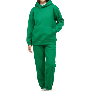 Conjunto de Sudadera con Capucha y Pantalones Deportivos Cargo para Hombre, Color Verde Personalizado, Impresión Serigrafiada, Felpa de Algodón, Ropa Deportiva de Invierno para Entrenamiento y Ocio - Product Image 6