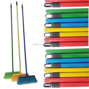 Prix de gros d'usine balai de nettoyage enduit de PVC coloré/manche de balai vadrouilles bâton produits de nettoyage - Product Image 1