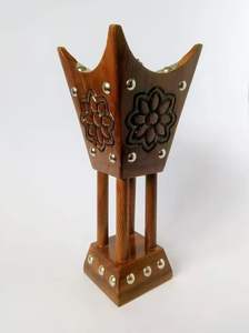 Juego de quemador de incienso de madera, quemador de incienso árabe Oud con tarro de almacenamiento, decoración islámica para el hogar, soporte para incienso - Product Image 6