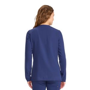 Blouse médicale pour infirmière, personnalisable avec logo, manches longues, tissée, pour femme, idéale pour l'hôpital, fermeture éclair. - Product Image 2