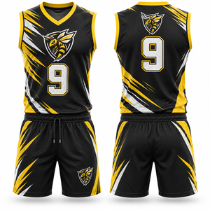 Conjunto de Uniforme de Baloncesto Recreativo: Camiseta y Pantalones Cortos con Paneles Laterales, Costuras Duraderas, Corte Cómodo, Patrón Textil para Juegos Escolares - Product Image 6