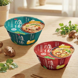 Suiyuan Instant Braised <b>Mushroom</b> Noodle Soup Bowl Wheat Flour Fried 3 Min Cooking Time - Product Image 6