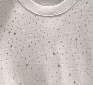 T-shirt Homme Nouvelle Collection Coupe Boxy Manches Courtes Imprimé Strass Personnalisé Paillettes et Diamants en Cristal - Product Image 5