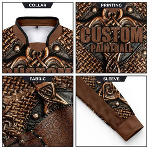 Jersey de Paintball Personalizado con Patrón de Cuero Vikingo, Sublimado, Manga Larga, Transpirable, Uniforme para Adultos - Product Image 6