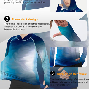 Sudadera de pesca sublimada para hombre a bajo precio, camisa de pesca con estampado personalizado, de secado rápido, transpirable, ropa de pesca de alto rendimiento para exteriores. - Product Image 4