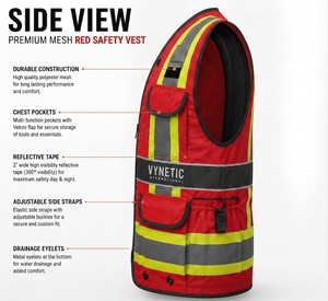 Chaleco de Seguridad Reflectante de Alta Visibilidad OEM, Logotipo Personalizado, Multibolsillos, Malla, Trabajo Pesado, Certificado CE, Unisex, Poliéster, Cierre de Cremallera - Product Image 4