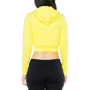 Ropa de calle de verano para mujer Sudadera con capucha corta de moda Nuevo estilo Manga larga con cremallera Fleece con logotipo frontal Sudadera con cuello con capucha - Product Image 2