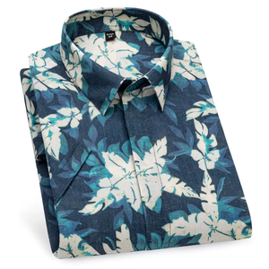 Chemises Aloha à séchage rapide, chemise hawaïenne d'été pour hommes, chemise à fleurs à manches courtes, chemise Aloha boutonnée à fleurs - Product Image 1