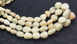 ลูกปัดอะความารีนสีเหลืองธรรมชาติแบบก้อน  อะความารีนสีเหลืองแบบขัดเงา  สายยาว 16 นิ้ว  สร้อยอะความารีนสีเหลืองสำหรับทำเครื่องประดับ - Product Image 2