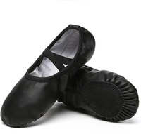 Zapatillas de Ballet DoGeek con Parte Superior de Lona Satinada Suave para Unisex, Profesionales, con Tacón Plano y Cinta, para la Escuela o el Hogar